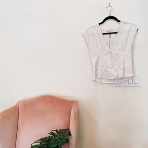 Dance and marvel striped peplum blouse